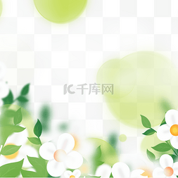 春天光影图片_卡通剪纸花朵春天光效花卉边框