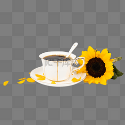 咖啡休闲图片_下午茶向日葵