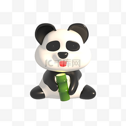 3d立体熊猫图片_3D立体可爱动物熊猫
