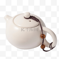 白色茶壶用品