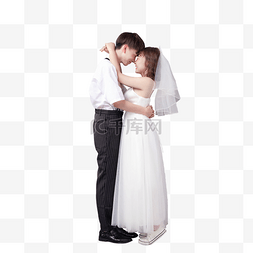 穿婚纱的情侣摄影图