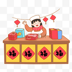 巴黎大街图片_新年年货大集办年货啦春节店铺商