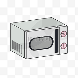 微波炉剪贴画卡通厨具白色