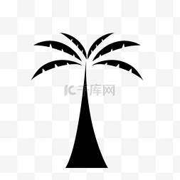 黑白树剪影图片_棕榈树剪影黑白