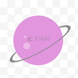 行星星球紫色环圈图片绘画