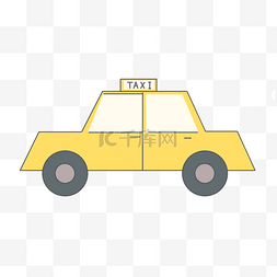 卡通出租车汽车图片_出租车汽车绘画图片卡通黄色