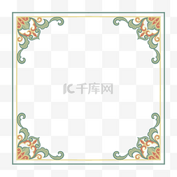 传统龙纹窗花图片_中式传统复古花纹边框