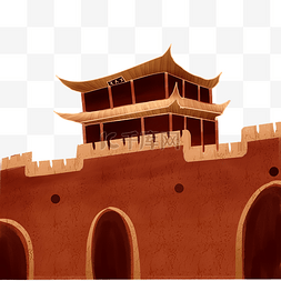 中式建筑墙图片_古城墙古建筑