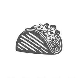 圆生菜生菜图片_墨西哥玉米卷孤立油炸玉米饼单色