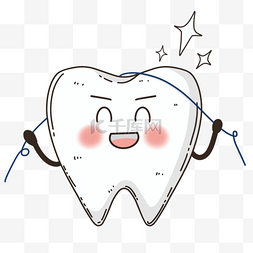 卡通分格护理牙齿可爱表情