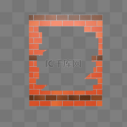 砖头边框图片_泥瓦砖块工业风工厂边框游戏电竞
