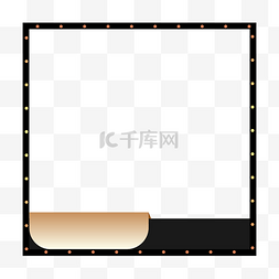 电商黑五图片_电商主图黑金边框黑色星期五黑五