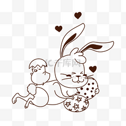 复活节兔子涂鸦