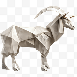 日本折纸图片_日本折纸风格动物山羊