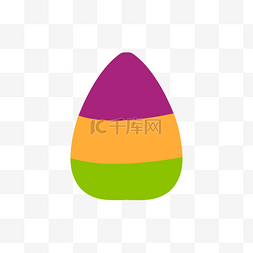 彩蛋蛋紫色黄色绿色图片新年图画