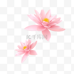 3D立体粉色莲花