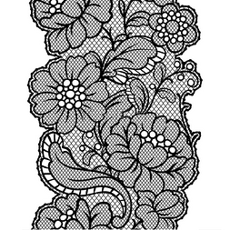 花朵图案的刺绣图片_无缝蕾丝花朵图案复古时尚纺织品