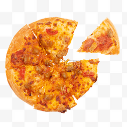 火腿披萨图片_美味披萨快餐
