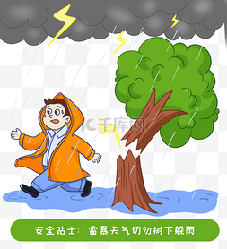 户外树图片_抗洪暴雨户外郊外洪灾注意事项