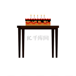 蛋糕上的蜡烛图片_美味的蛋糕，上面滴着巧克力釉，