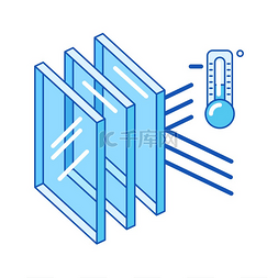 玻璃结构图片_用玻璃层保持室内低温横截面双层