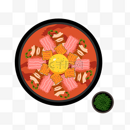 韩国料理泡菜五花肉豆腐