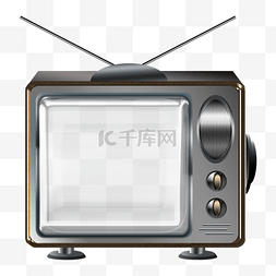 老式黑白电视图片_复古新闻娱乐电视机