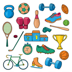 羽毛球球手绘图片_运动健身器材