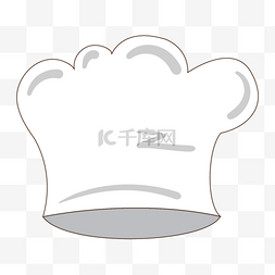 创意卡通白色厨师帽贴图