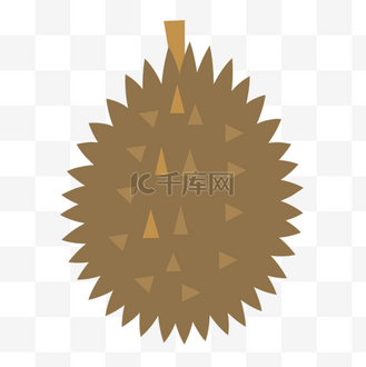 美味的榴莲卡通装饰插图