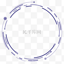 深蓝图片_蓝色简约科技圆环