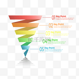立体图形矢量图片_商业信息图表销售漏斗图形