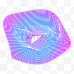 蓝色发光线条图片_粉紫色蓝色霓虹光感发光网状线条