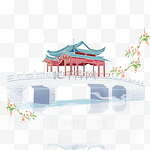 梦幻清新中国风国潮建筑宫殿