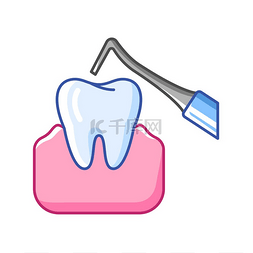 牙口腔护理图片_牙钩治疗图解牙科和医疗保健的偶