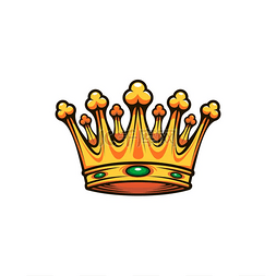 带珠宝的皇家国王金冠矢量国王或