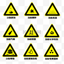 实验室安全标志危险警戒套化学