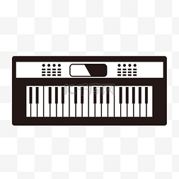 线稿音乐乐器电子琴标志