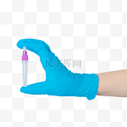 新冠肺炎防控图片_核酸自测拿着自测药水的手