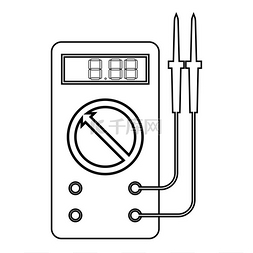 万用表矢量图片_用于测量电气指标的数字万用表交