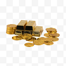金币经济赏金金条硬币堆