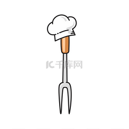矢量勺子图片_厨房用具厨师帽主题标志图标标志