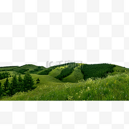 内蒙古草原图片_草原山峦夏季绿色草地植物