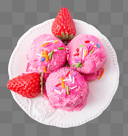 冰淇淋草莓图片_甜点草莓