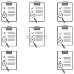 Notes on the black tablet with different colors marks.. Notes on the black tablet with different colors marks 它是设置图标。