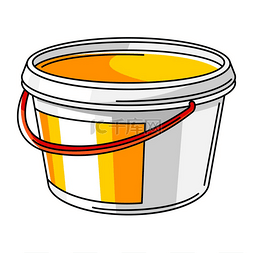油漆罐的插图。