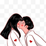 情侣接吻亲吻亲亲