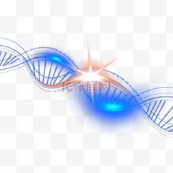 dna蓝图片_dna分子结构蓝金色螺旋