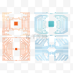 智能芯片线条图片_现代科技芯片