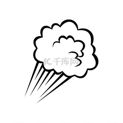 云隔离图片_云在运动中孤立的漫画碰撞或尘埃